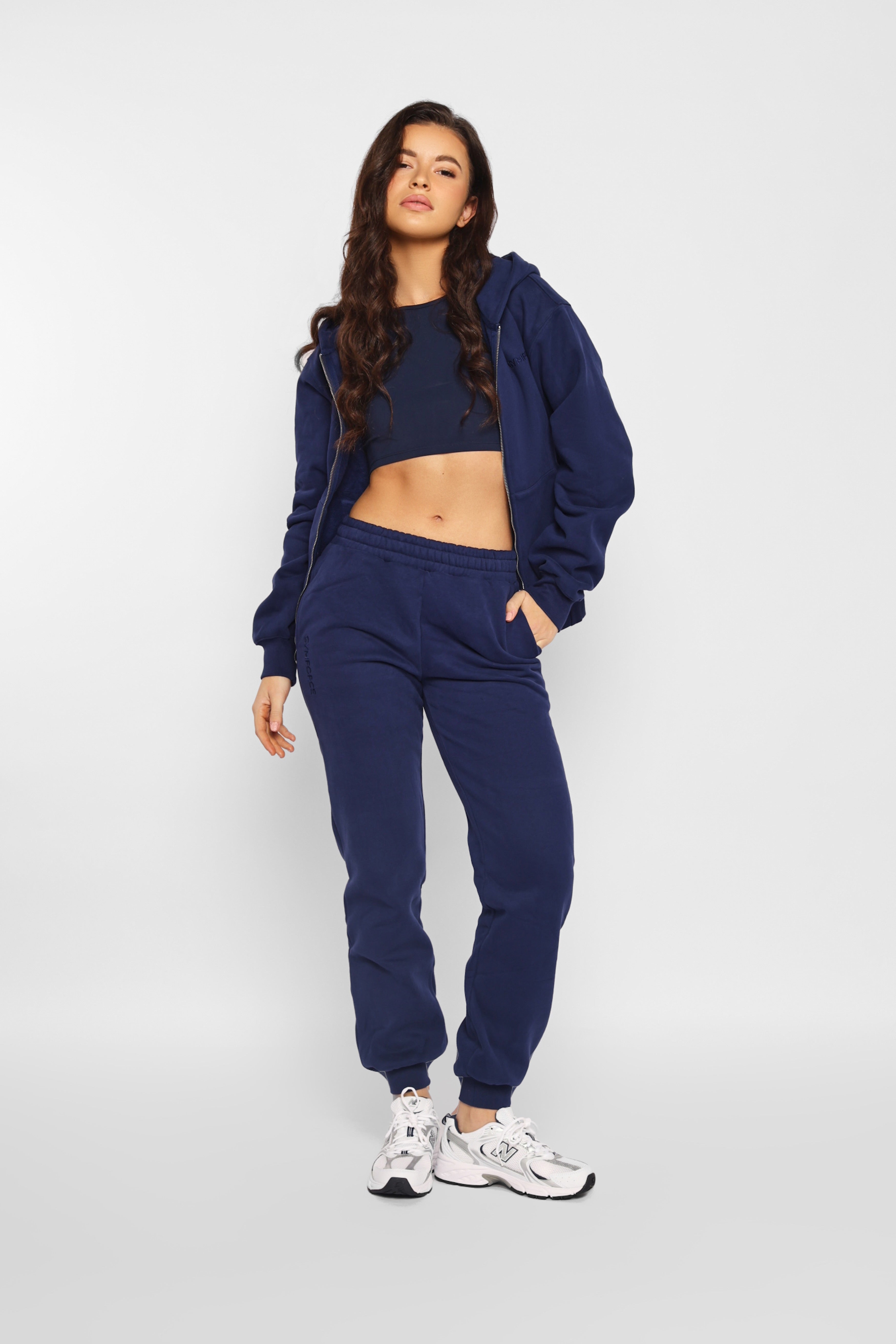 COZY CUFFED JOGGERS - NAVY