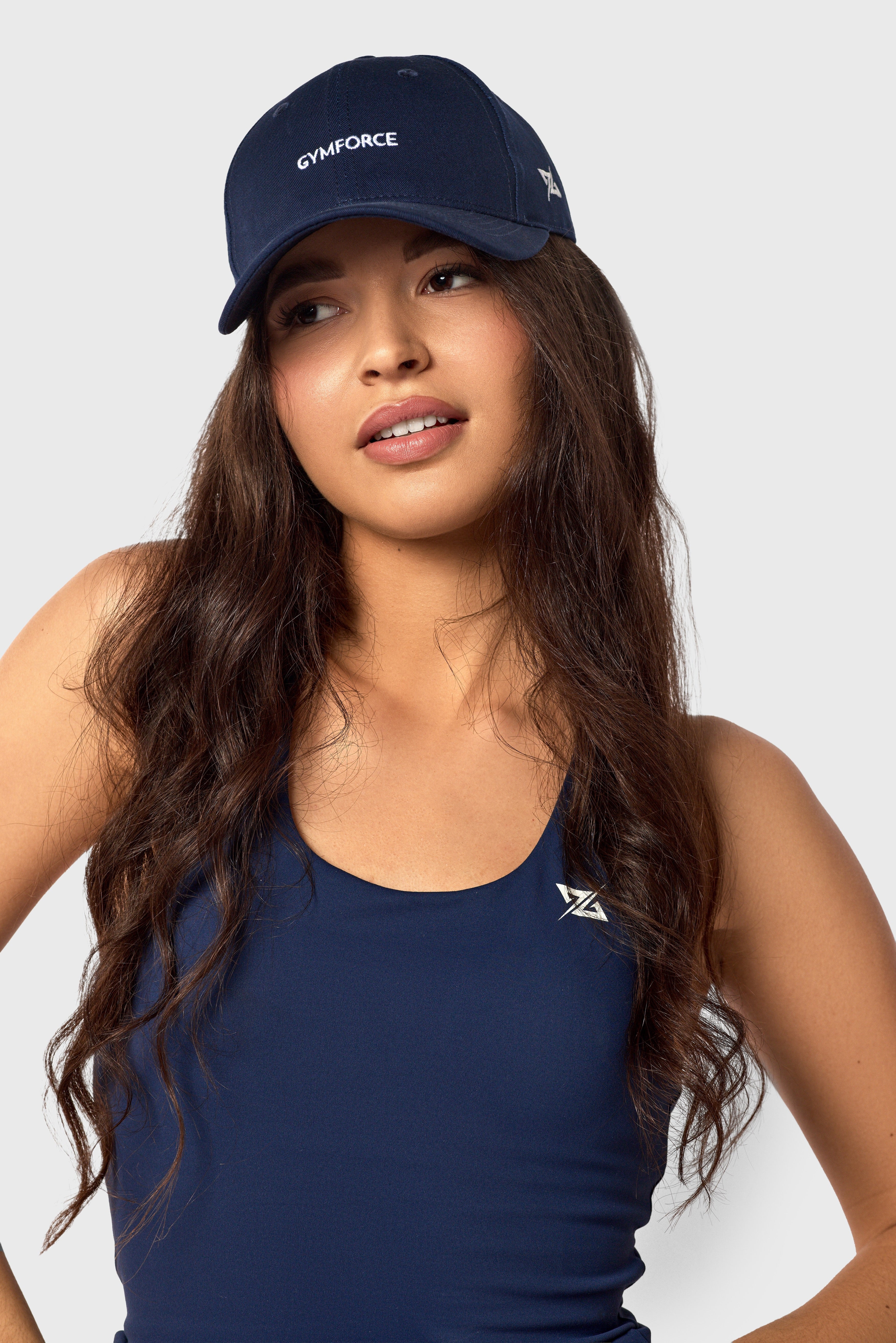 EMBROIDERED LOGO CAP - NAVY/WHITE