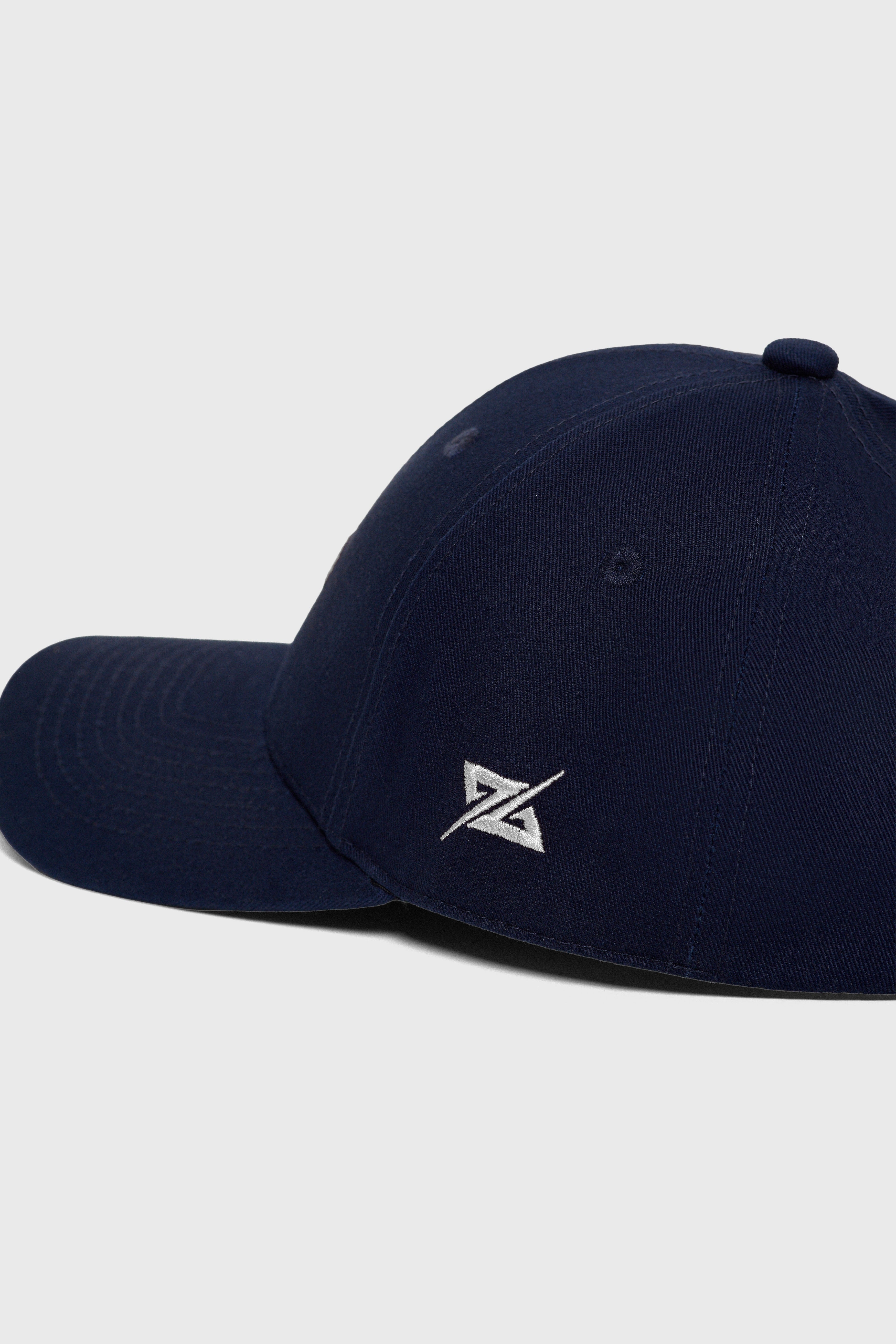 EMBROIDERED LOGO CAP - NAVY/WHITE